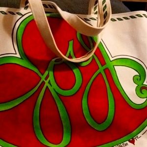 Brighton red bird joy tote bag